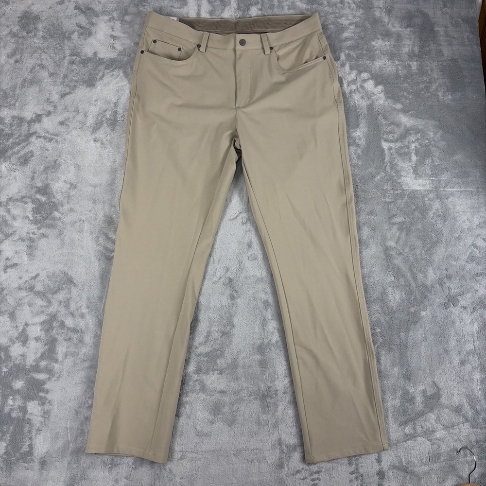 Greg Norman Men's 5 Pocket Golf Pant Khaki Chino Size 34x32 NWT